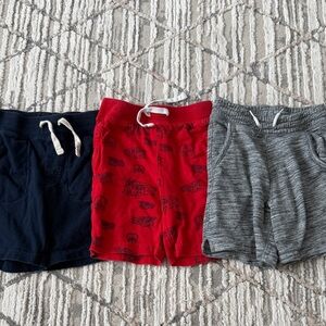 Three GAP Kids' Shorts - Navy, Red, and Gray
